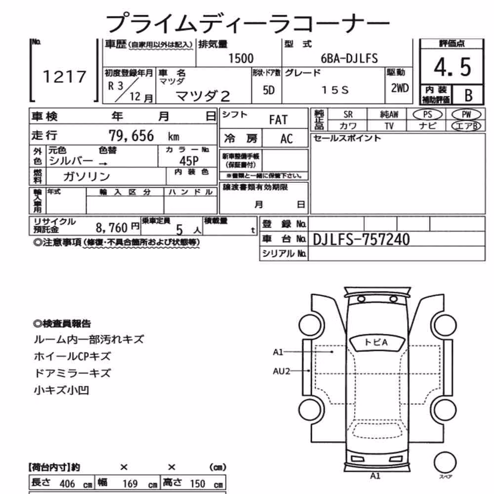 Notka aukcyjna: MAZDA MAZDA2 15S