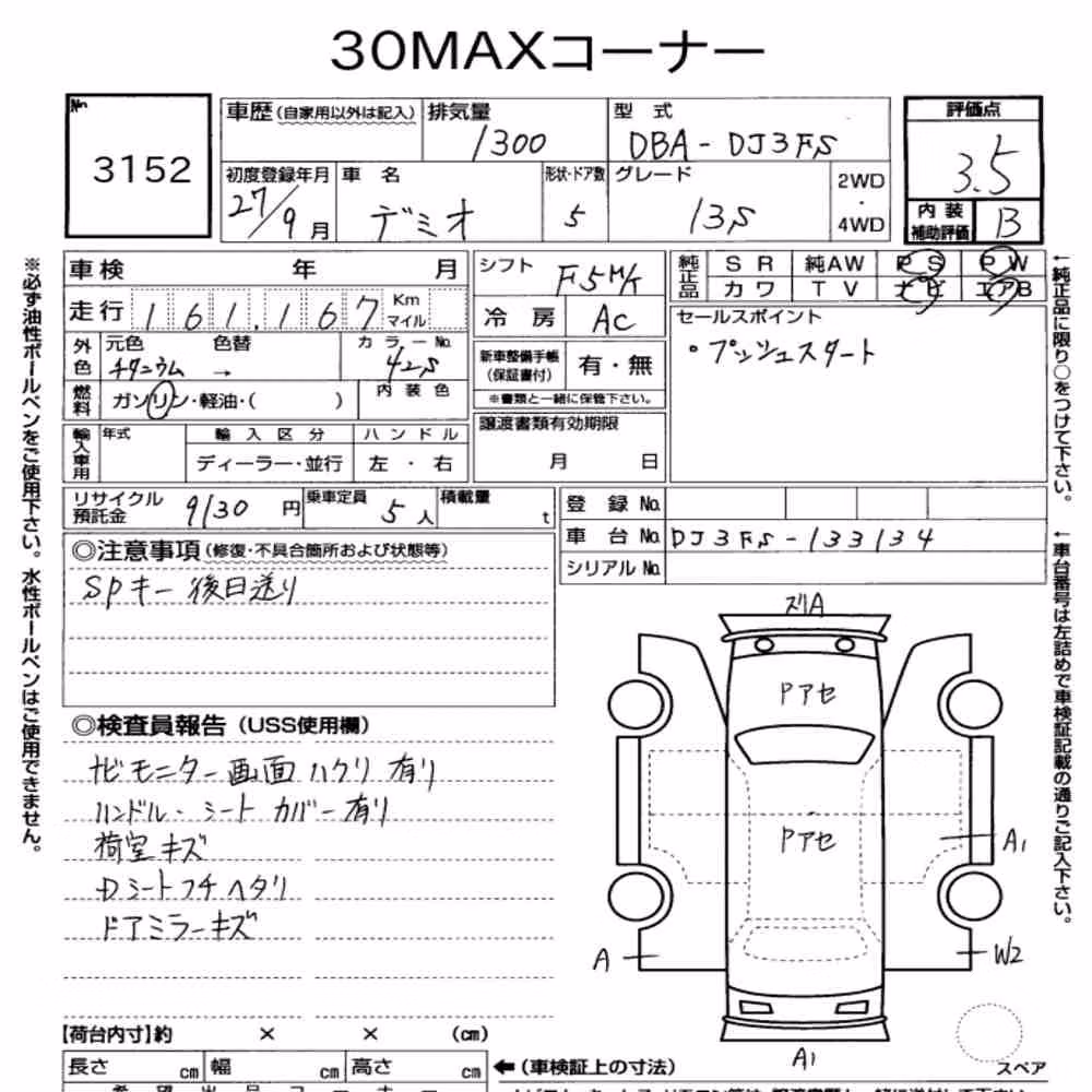Notka aukcyjna: MAZDA DEMIO 5D 13S