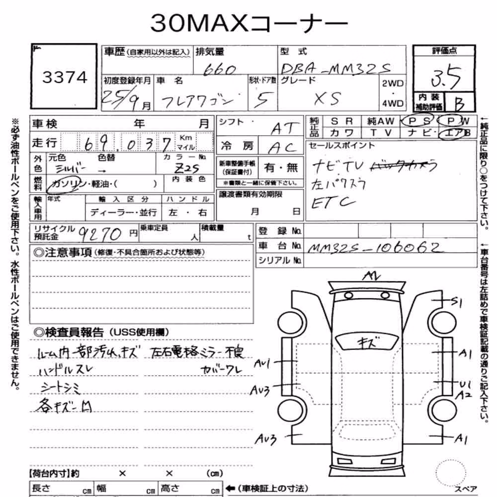 Notka aukcyjna: MAZDA FLAIR WAGON XS
