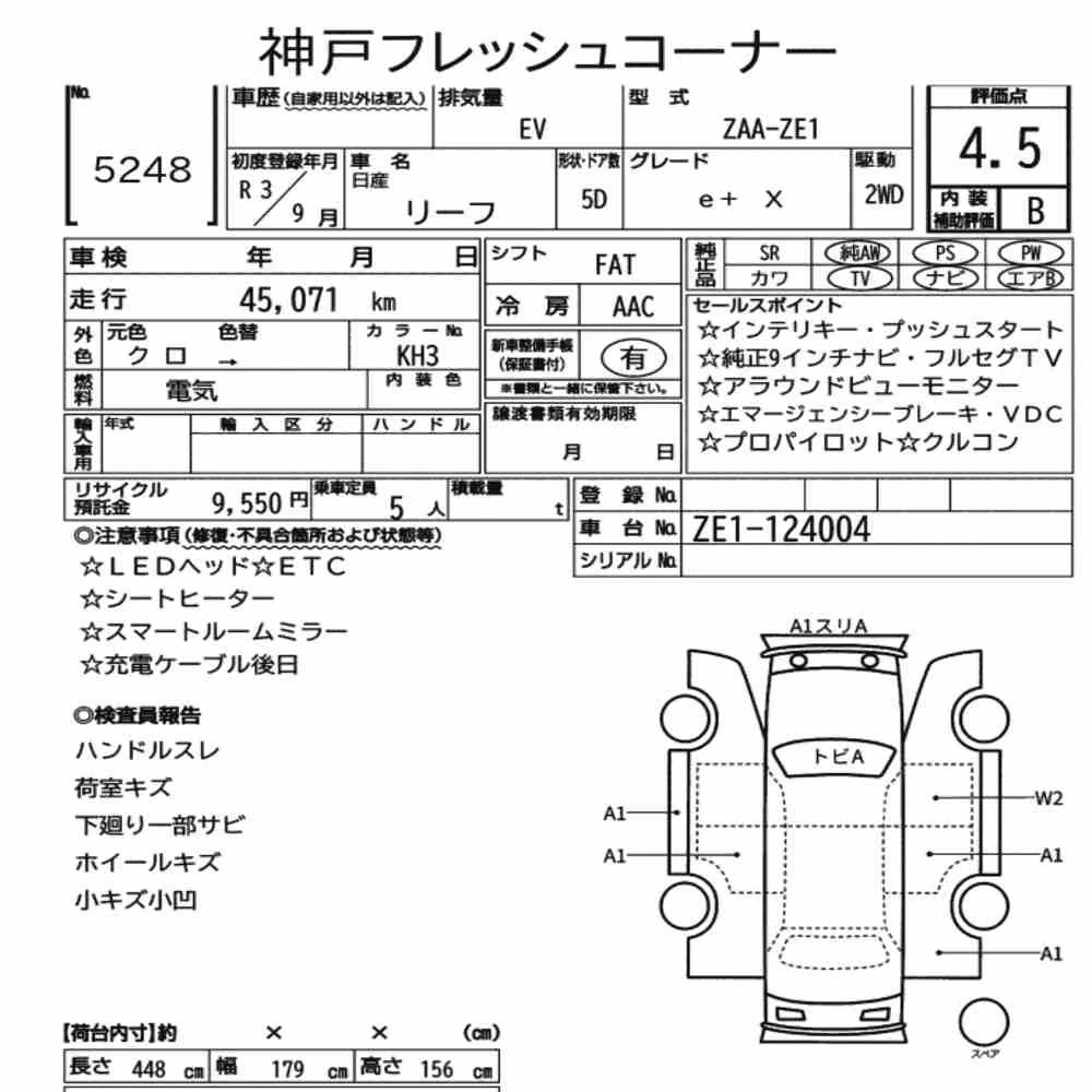 Notka aukcyjna: NISSAN LEAF E+ X