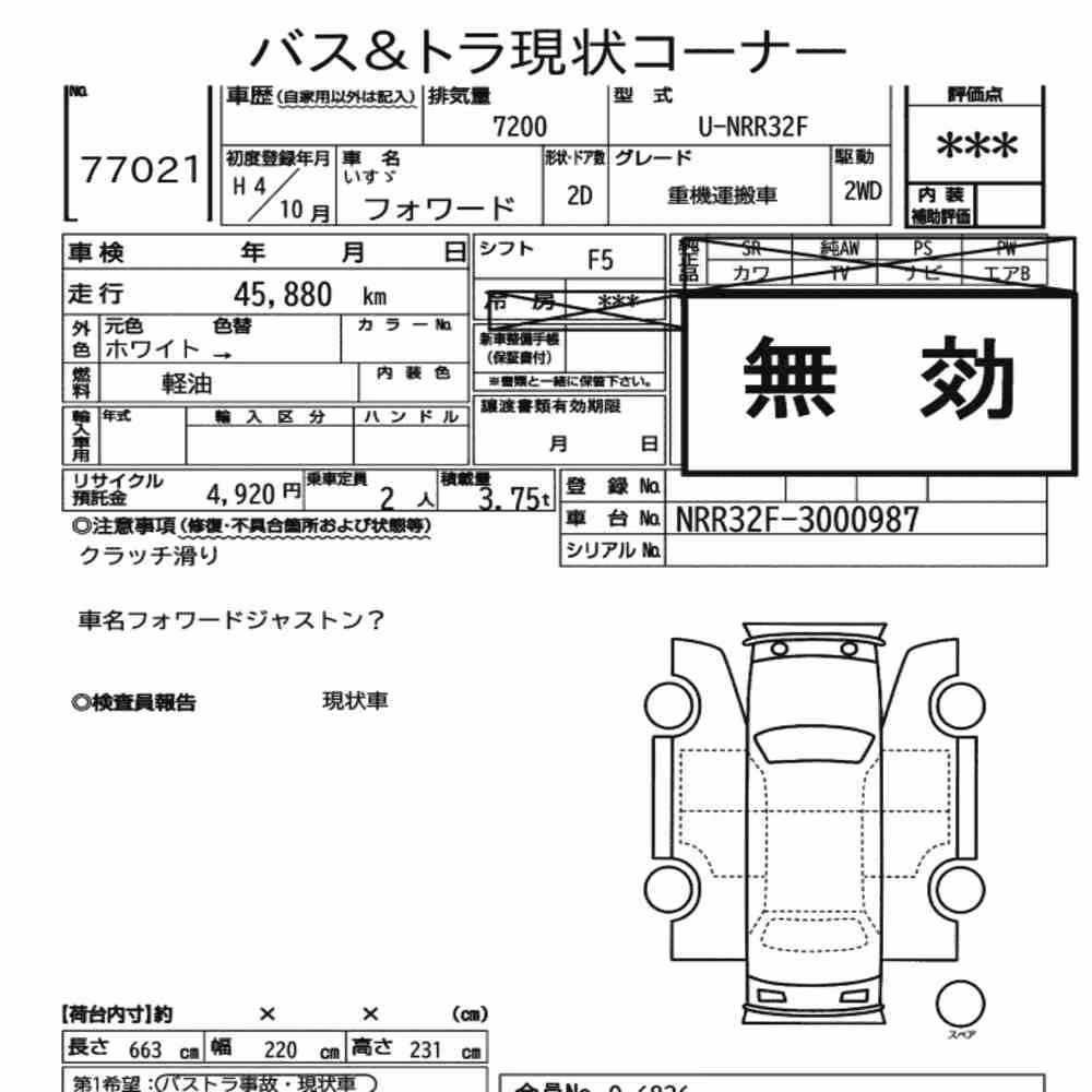 Notka aukcyjna: ISUZU FORWARD JUSTON OTHERS