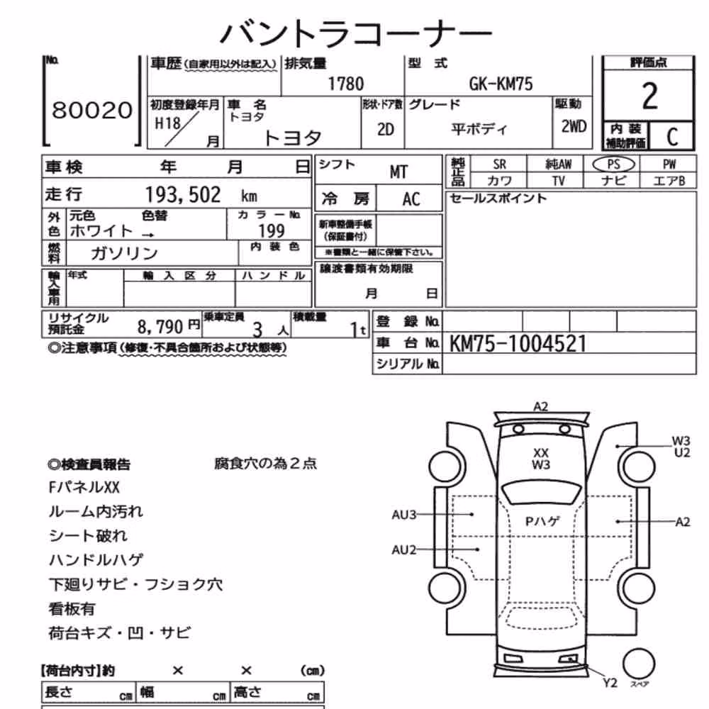 Notka aukcyjna: TOYOTA OTHERS