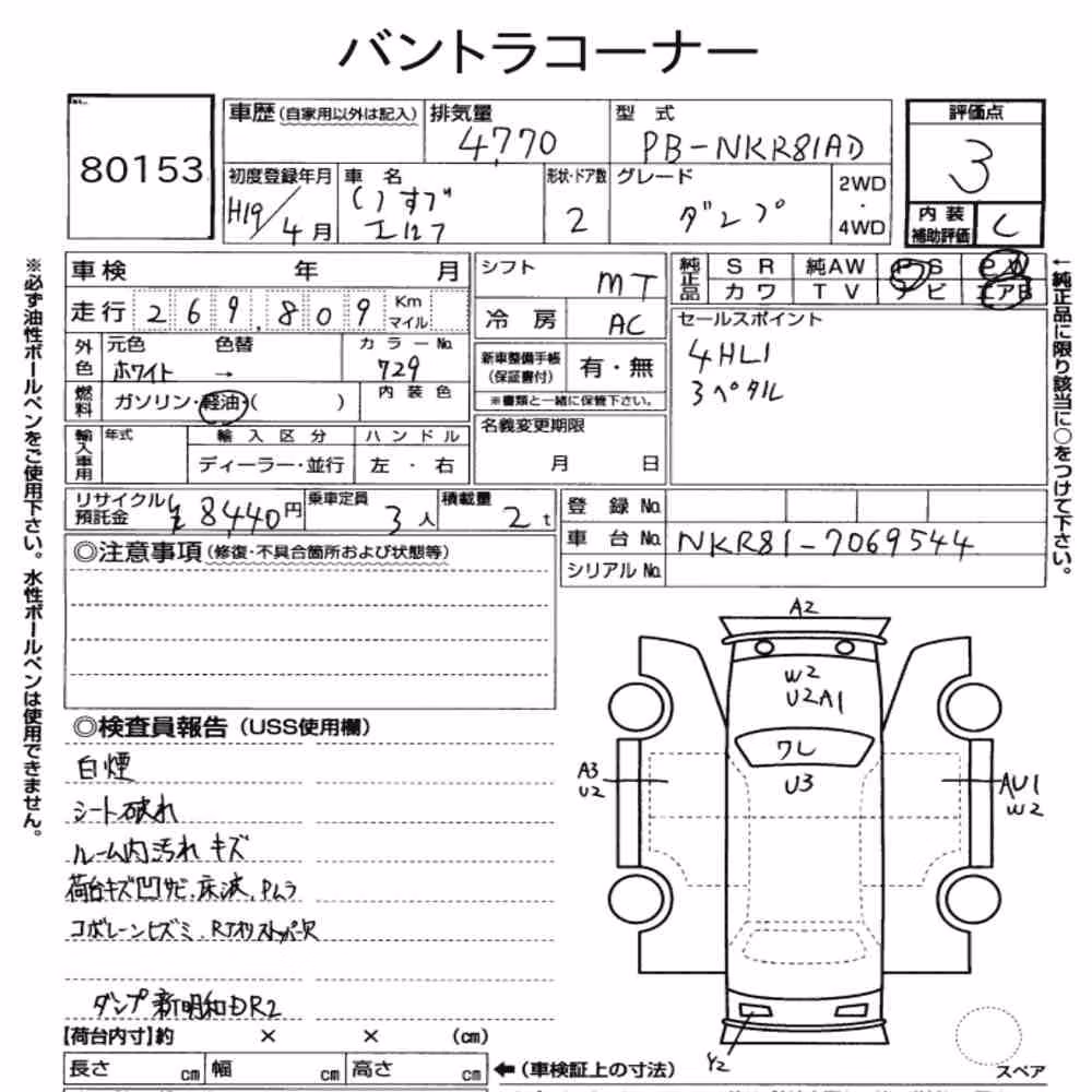 Notka aukcyjna: ISUZU ELF TRUCK 2D OTHERS