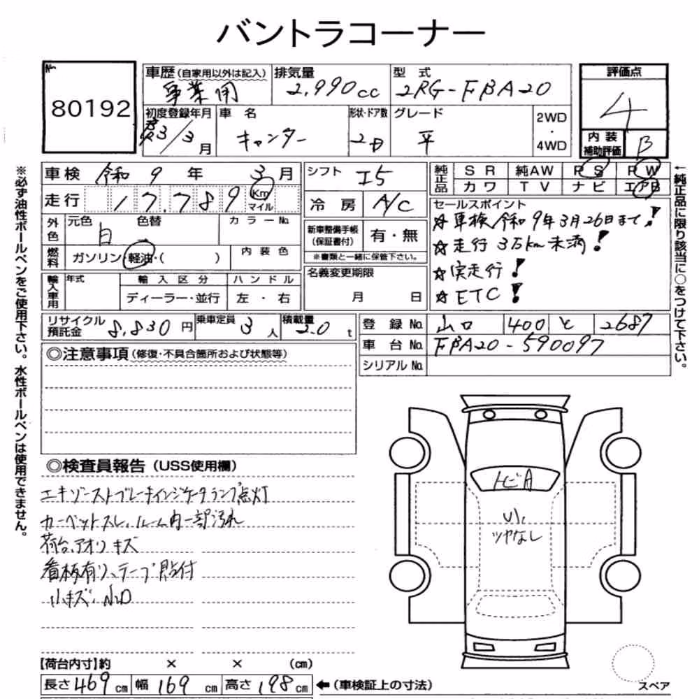 Notka aukcyjna: MITSUBISHI FUSO CANTER 2D