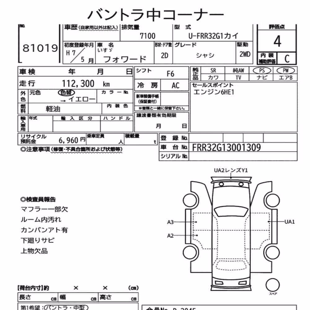 Notka aukcyjna: ISUZU FORWARD OTHERS