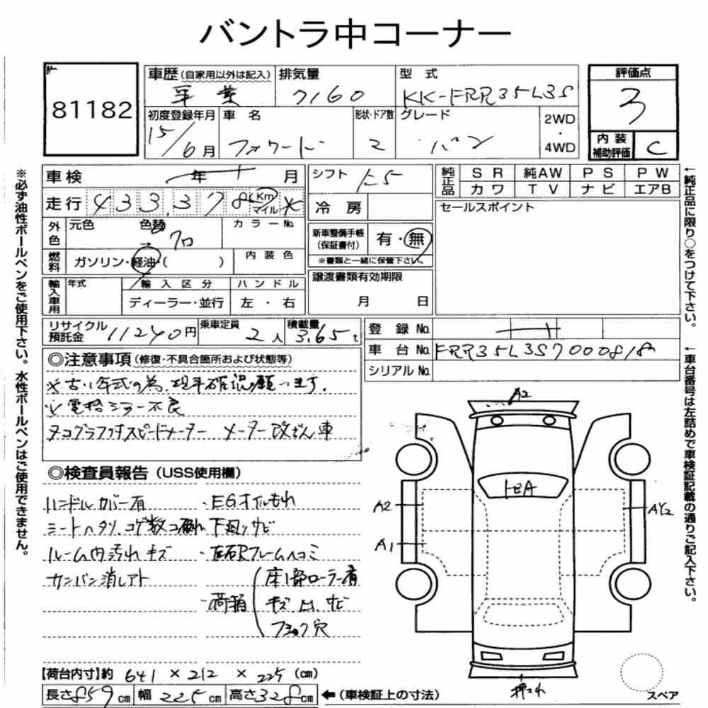 Notka aukcyjna: ISUZU FORWARD 2D OTHERS