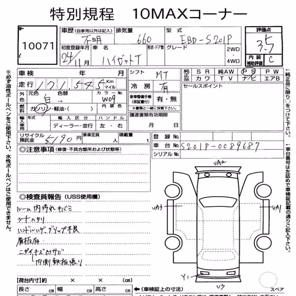 Notka aukcyjna: DAIHATSU HIJET TRUCK