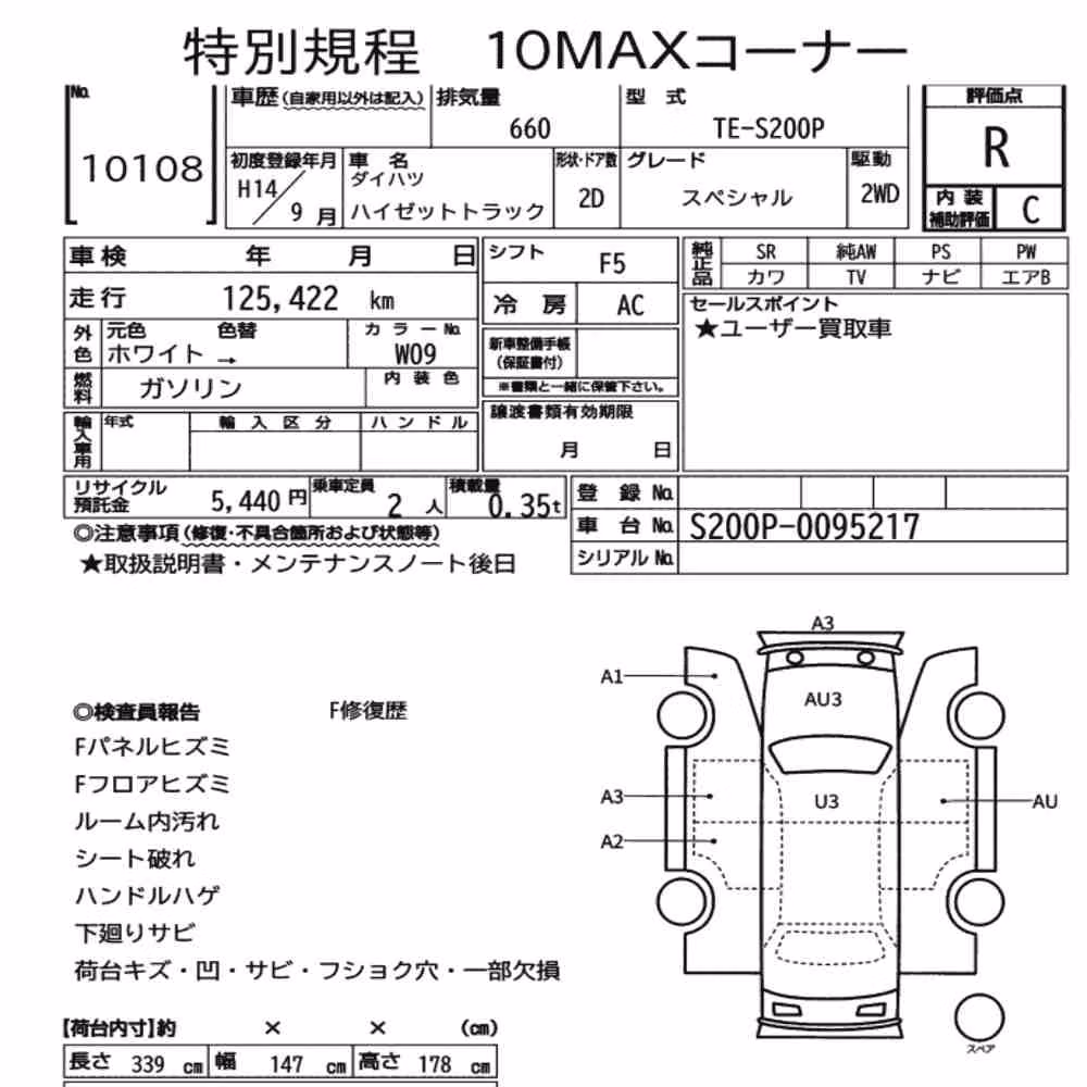 Notka aukcyjna: DAIHATSU HIJET TRUCK SPECIAL