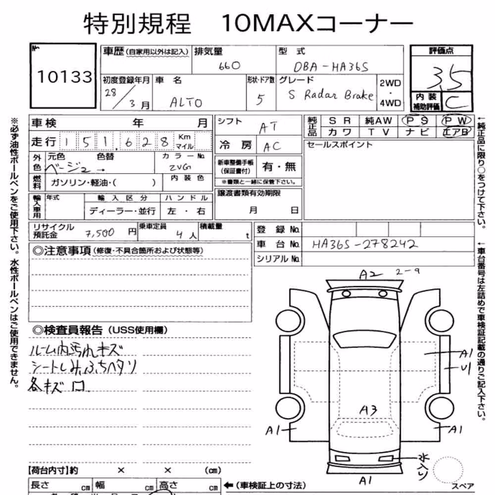Notka aukcyjna: SUZUKI ALTO 5D S