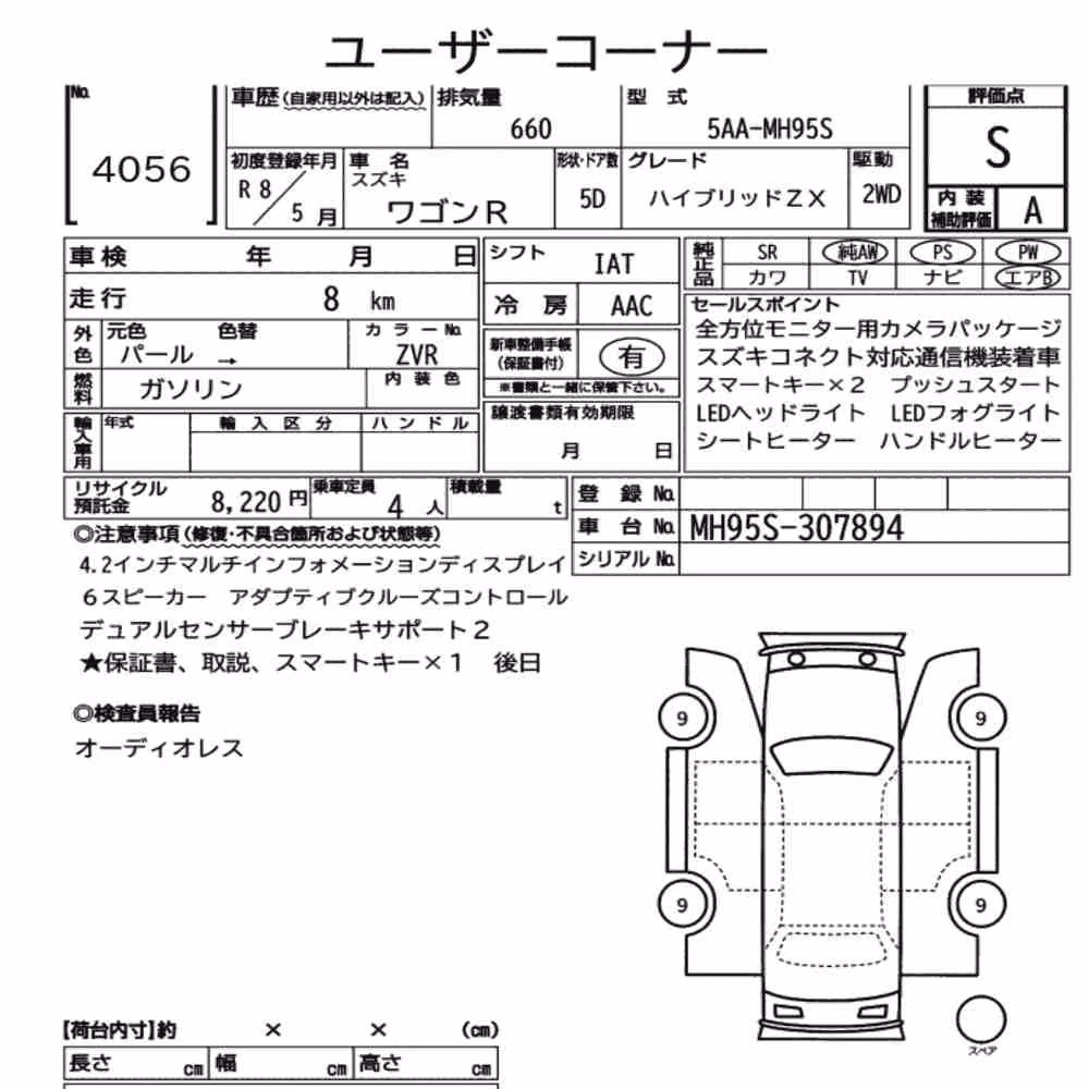 Notka aukcyjna: SUZUKI WAGON R 5D HYBRID ZX
