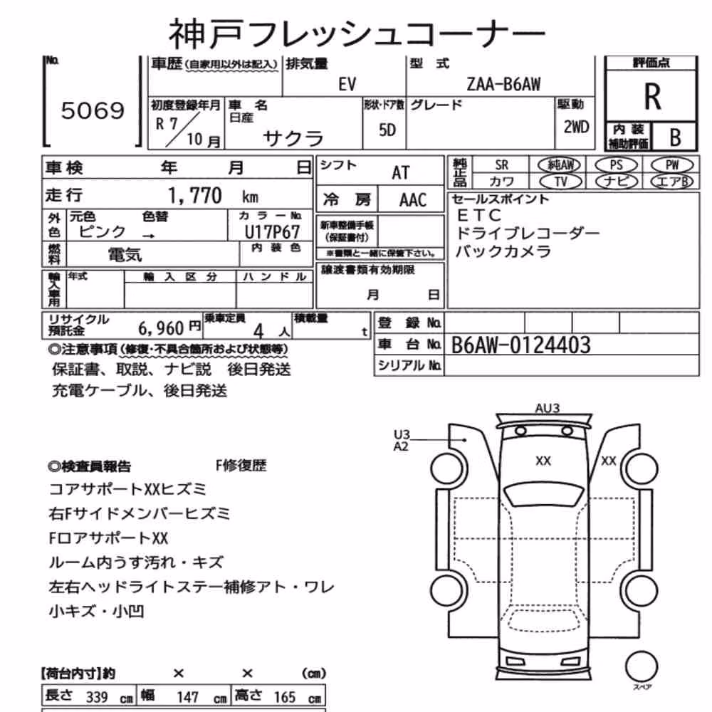 Notka aukcyjna: NISSAN SAKURA