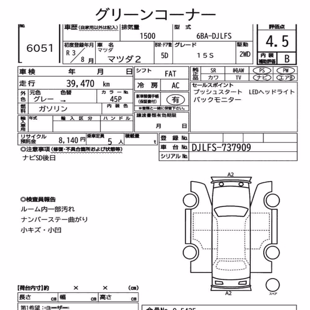 Notka aukcyjna: MAZDA MAZDA2 15S