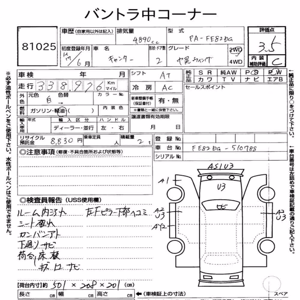 Notka aukcyjna: MITSUBISHI FUSO CANTER 2D OTHERS