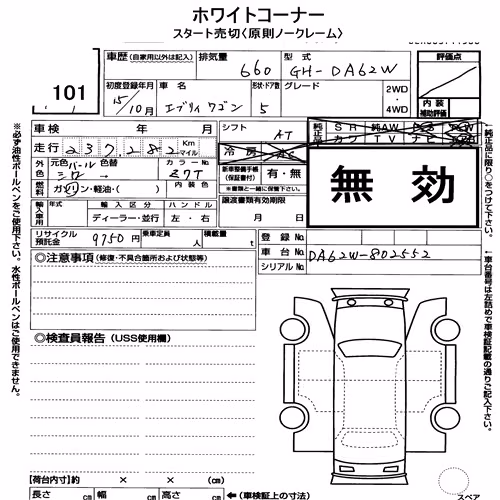Notka aukcyjna: SUZUKI EVERY WAGON