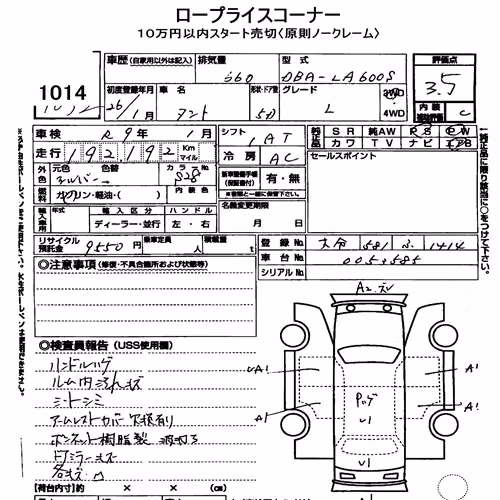 Notka aukcyjna: DAIHATSU TANTO L