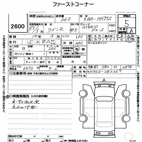 Notka aukcyjna: SUZUKI WAGON R 5D HYBRID FX-S