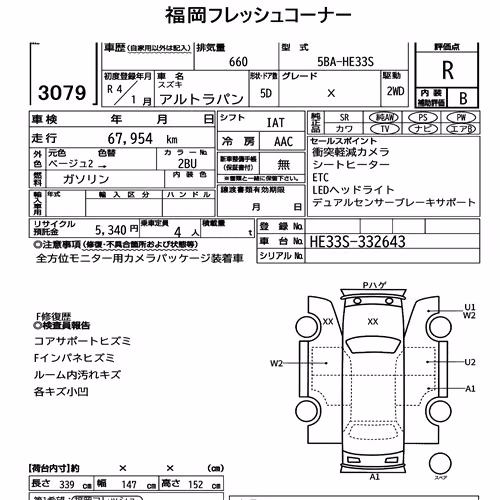 Notka aukcyjna: SUZUKI ALTO LAPIN X