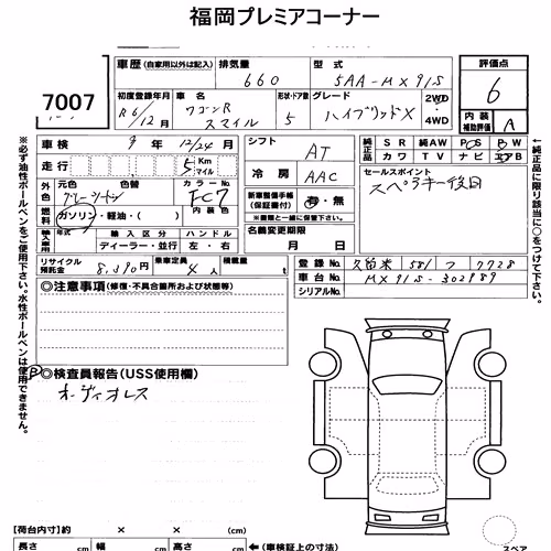 Notka aukcyjna: SUZUKI WAGON R SMILE HYBRID X