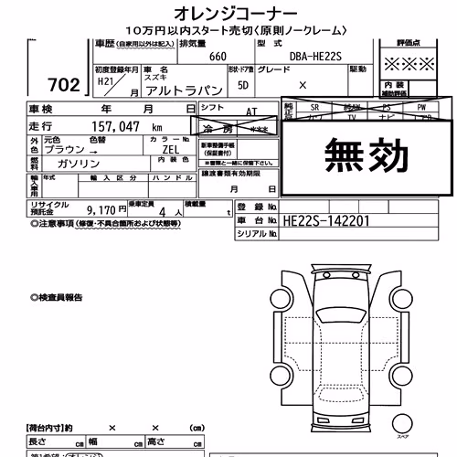 Notka aukcyjna: SUZUKI ALTO LAPIN X