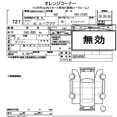 Notka aukcyjna: DAIHATSU MOVE LATTE X LIMITED