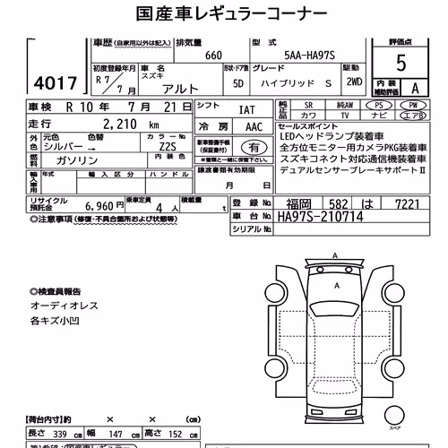 Notka aukcyjna: SUZUKI ALTO 5D HYBRID S