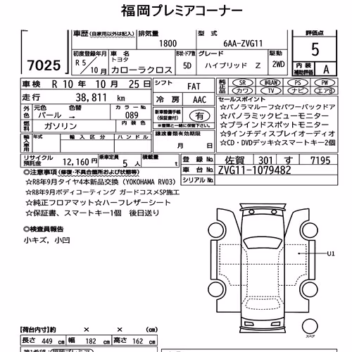 Notka aukcyjna: TOYOTA COROLLA CROSS HYBRID Z