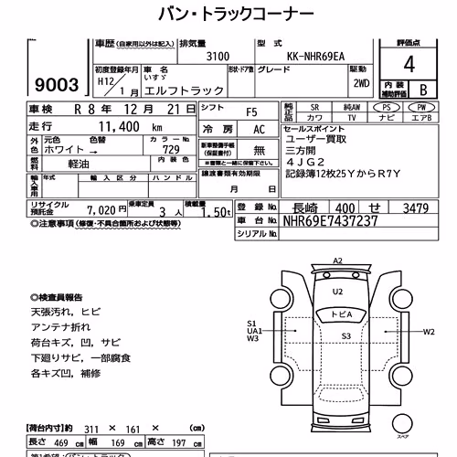 Notka aukcyjna: ISUZU ELF TRUCK