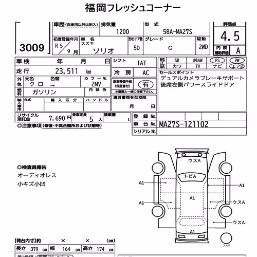 Notka aukcyjna: SUZUKI SOLIO G