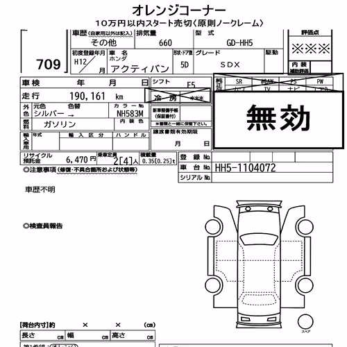 Notka aukcyjna: HONDA ACTY VAN SDX