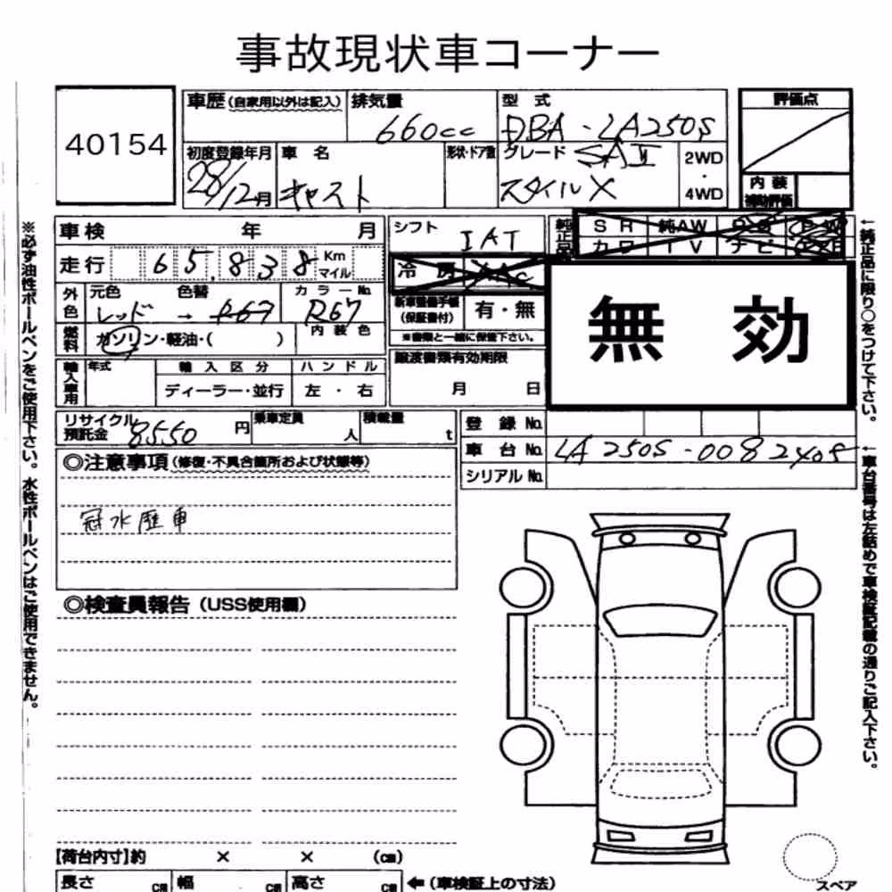 Notka aukcyjna: DAIHATSU CAST STYLE X SAⅡ