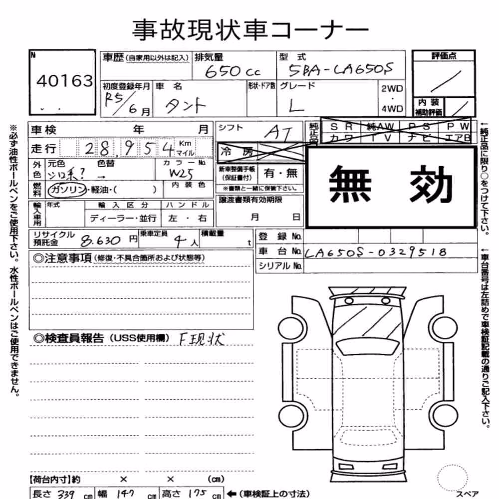Notka aukcyjna: DAIHATSU TANTO L
