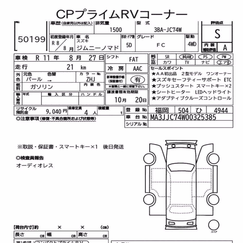 Notka aukcyjna: SUZUKI JIMMY MOMADE 4WD FC