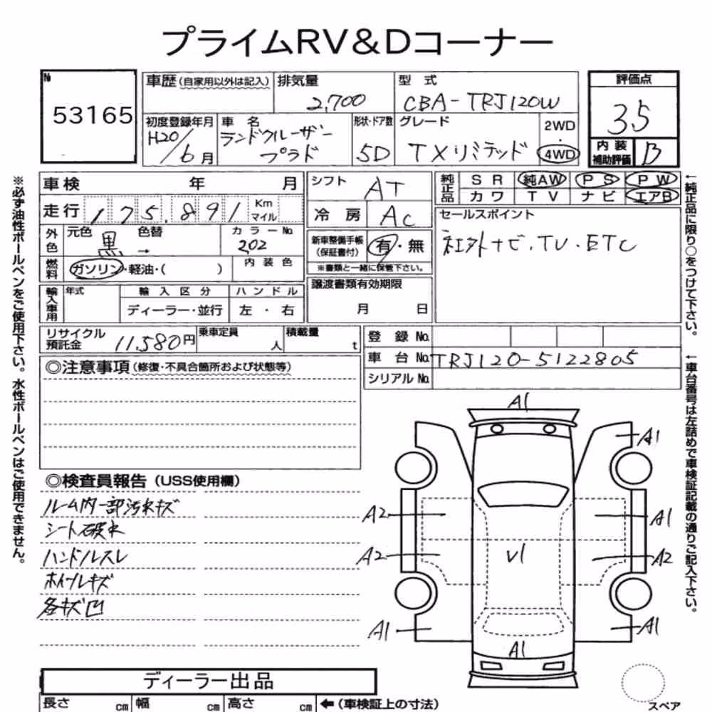Notka aukcyjna: TOYOTA LAND CRUISER PRADO 5D 4WD TX LIMITED