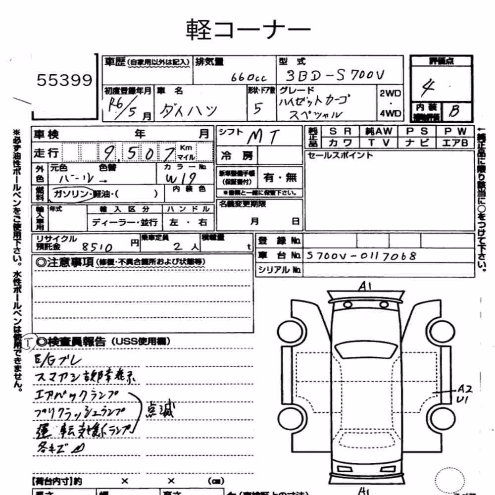 Notka aukcyjna: DAIHATSU HIJET CARGO 5D SPECIAL