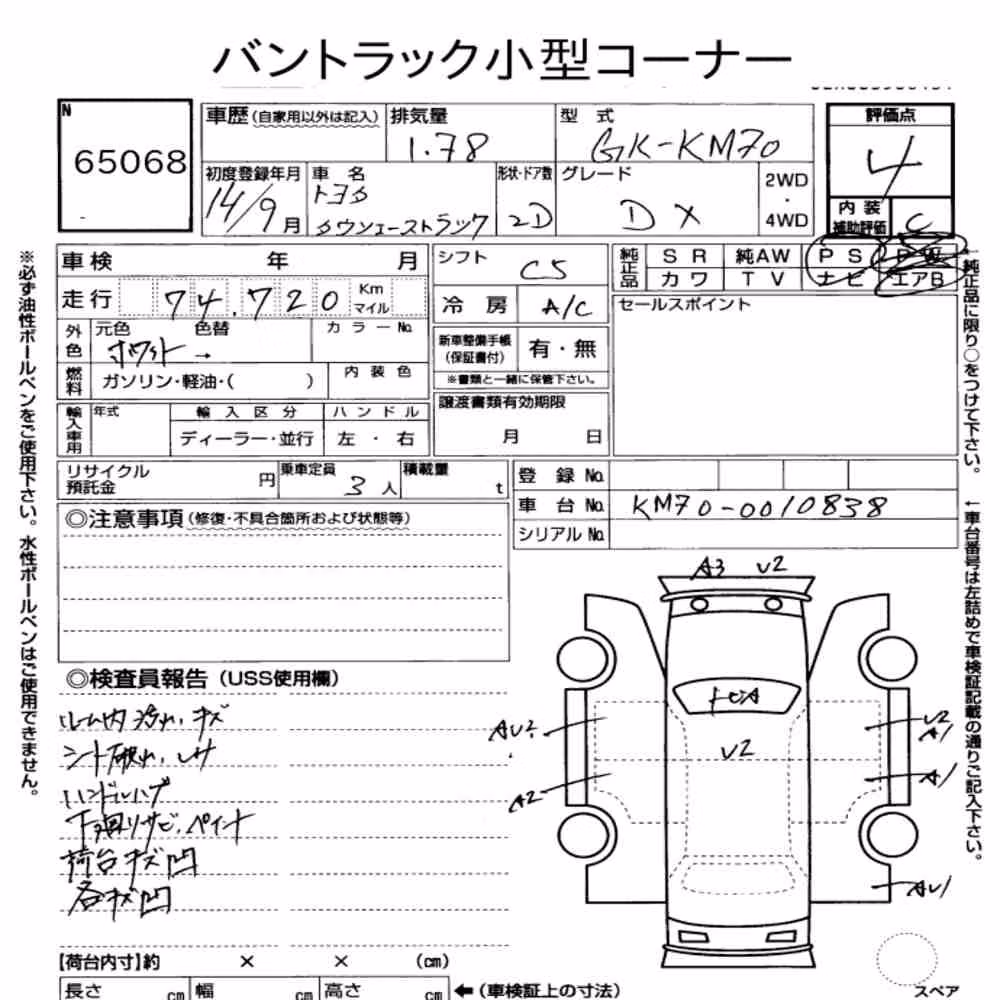Notka aukcyjna: TOYOTA TOWNACE TRUCK DX