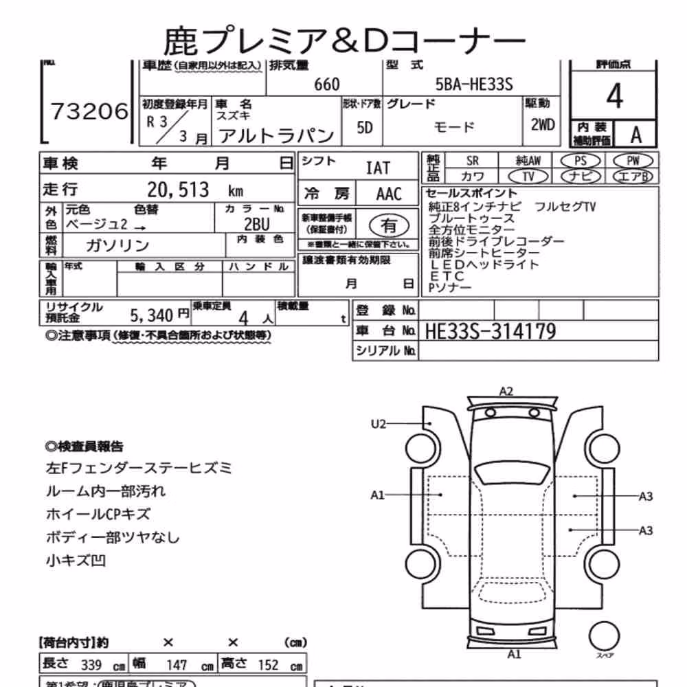 Notka aukcyjna: SUZUKI ALTO LAPIN MODE
