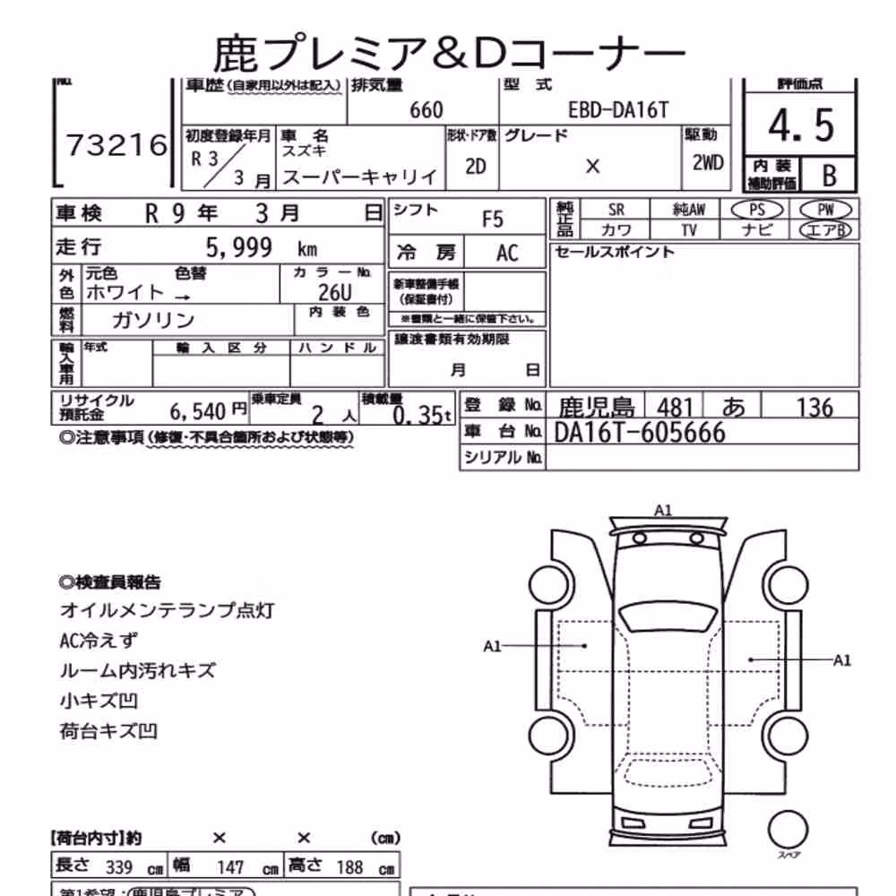 Notka aukcyjna: SUZUKI SUPER CARRY X