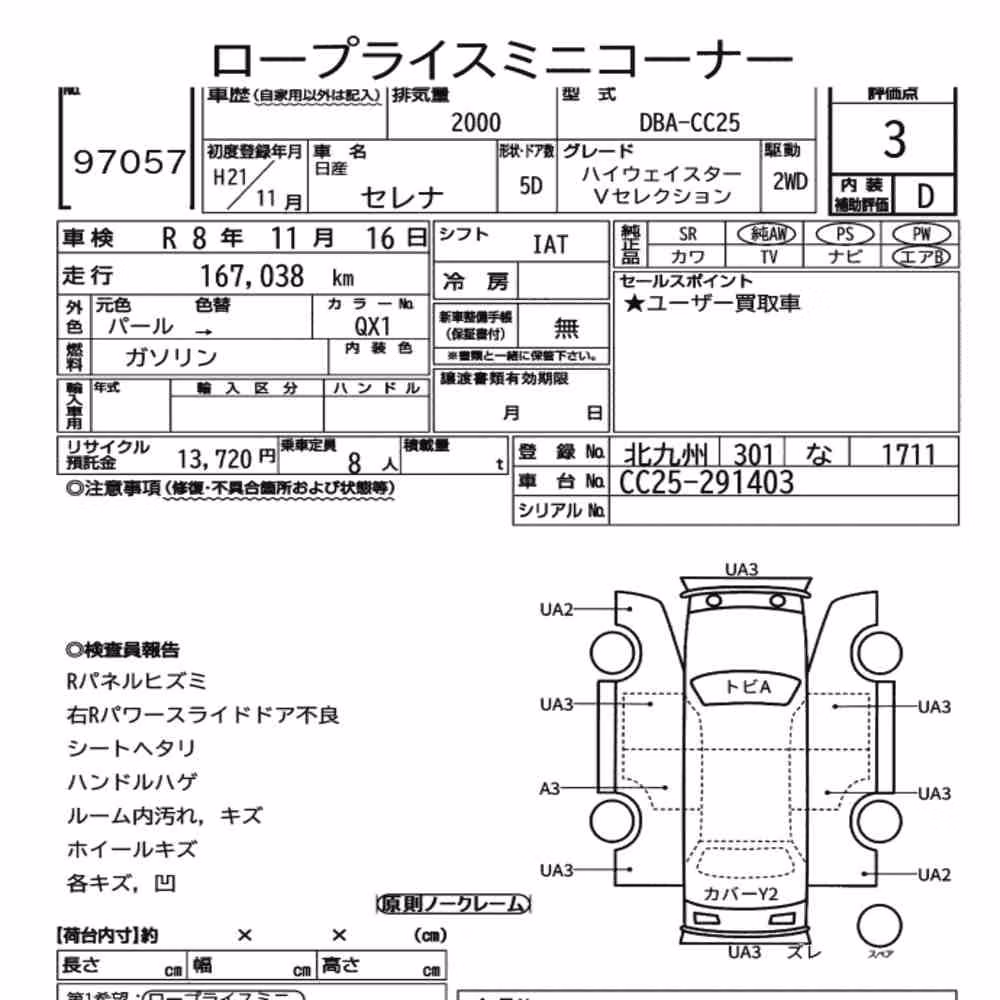 Notka aukcyjna: NISSAN SERENA 5D HIGHWAY STAR V SELECTION