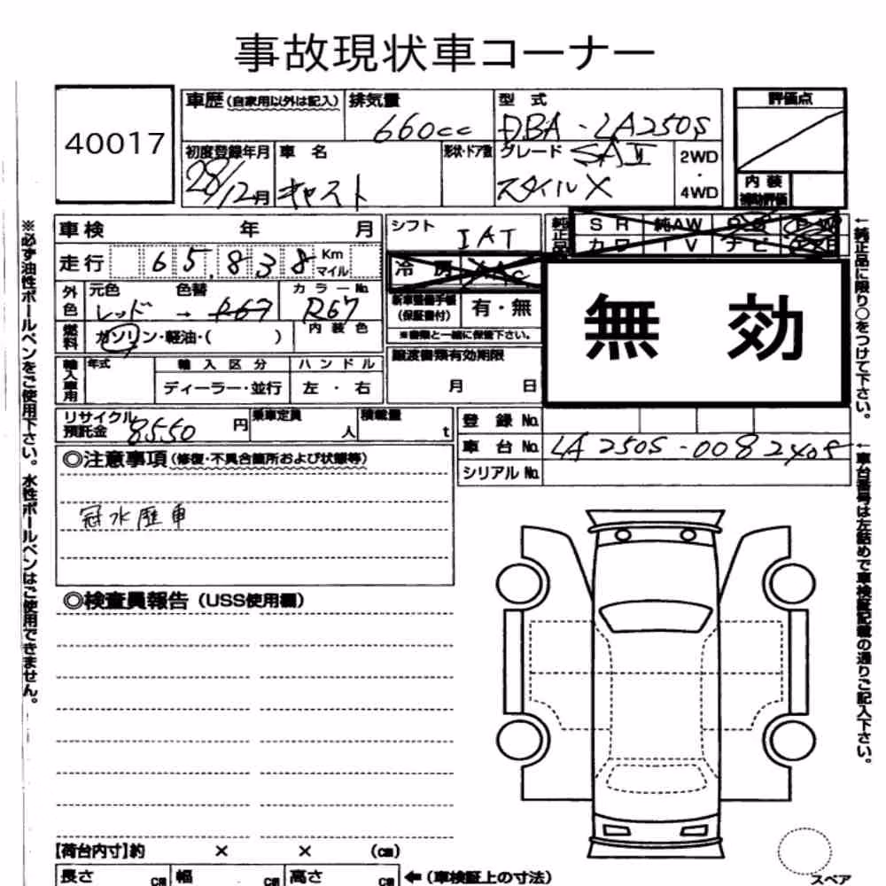 Notka aukcyjna: DAIHATSU CAST STYLE X SAⅡ