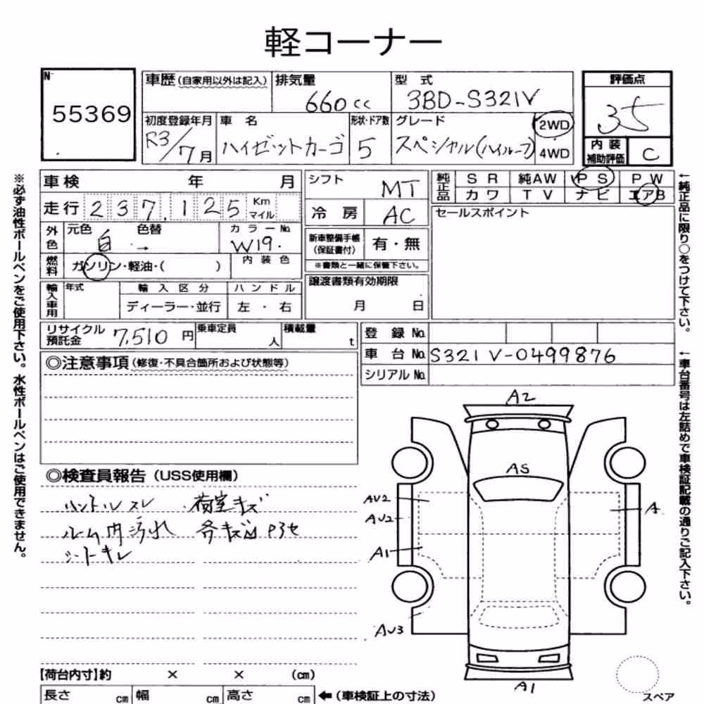 Notka aukcyjna: DAIHATSU HIJET CARGO 5D SPECIAL
