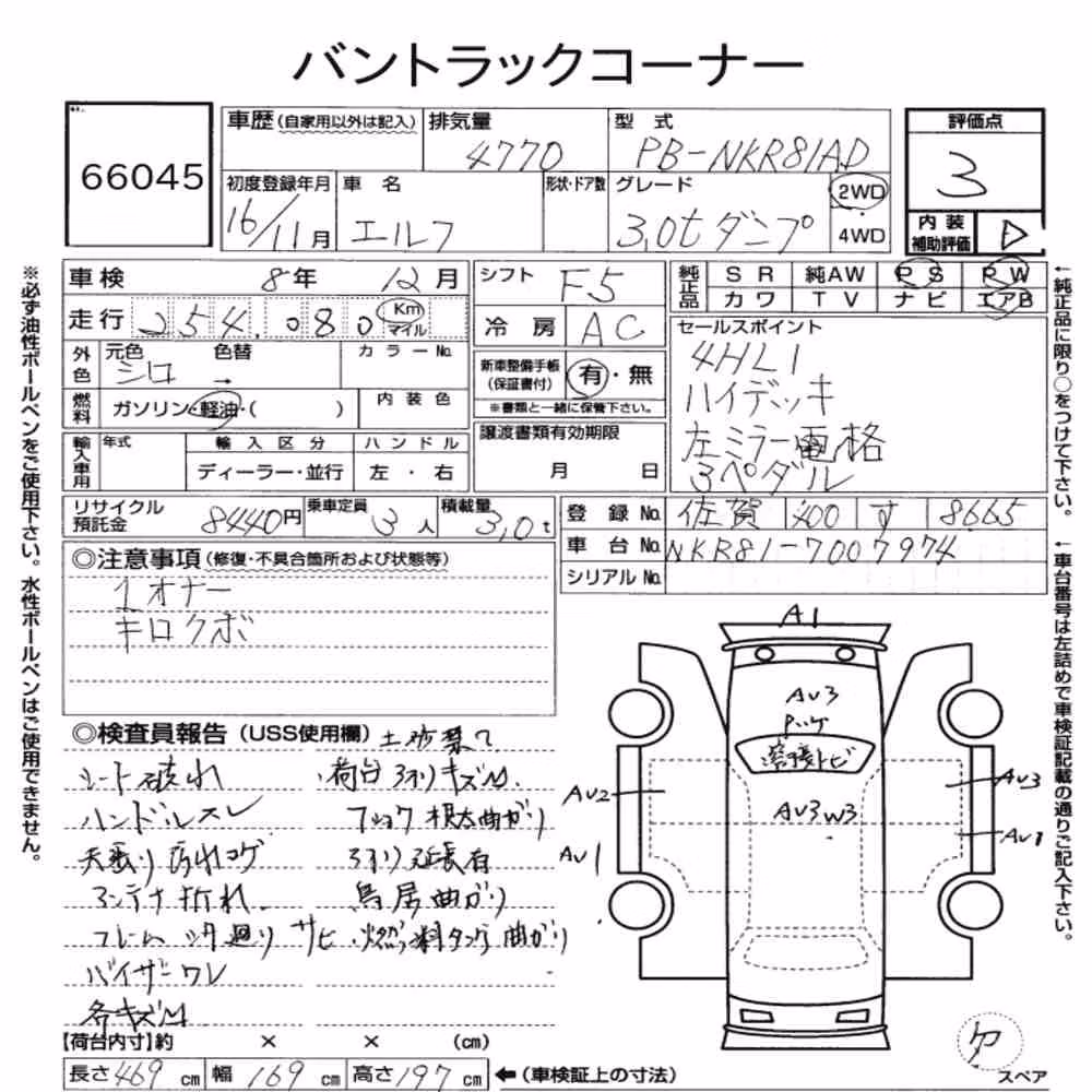 Notka aukcyjna: ISUZU ELF TRUCK DUMP