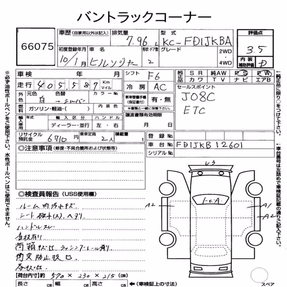 Notka aukcyjna: HINO HINO RANGER OTHERS