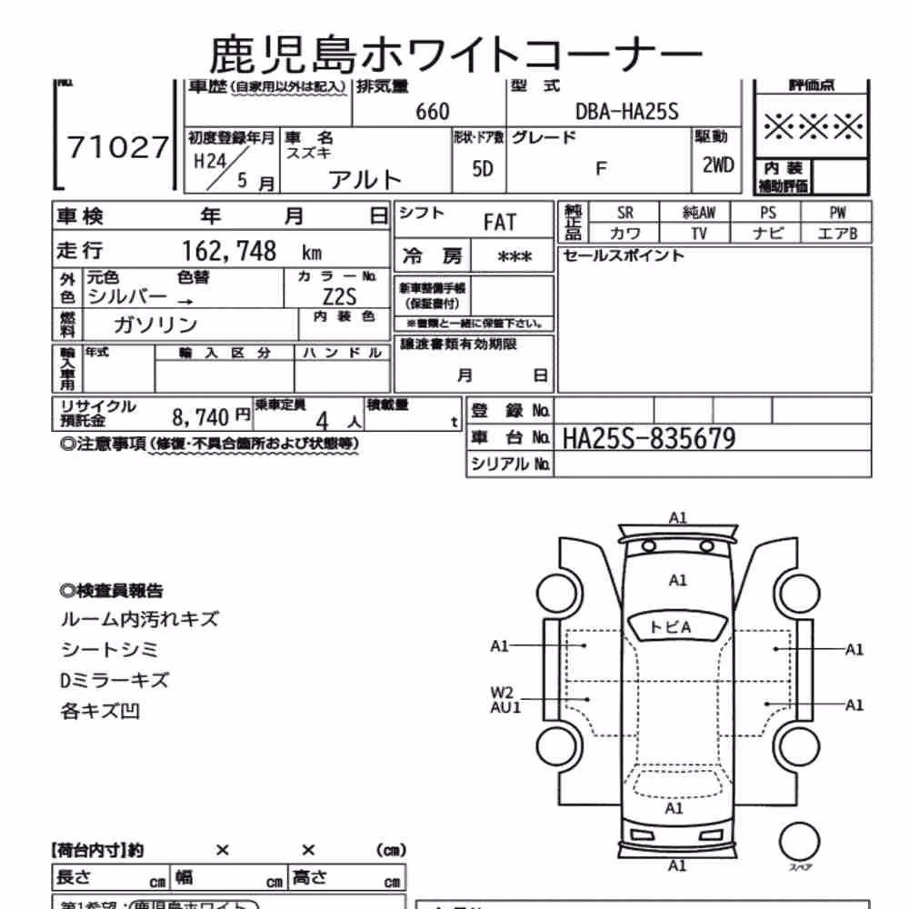 Notka aukcyjna: SUZUKI ALTO 5D F