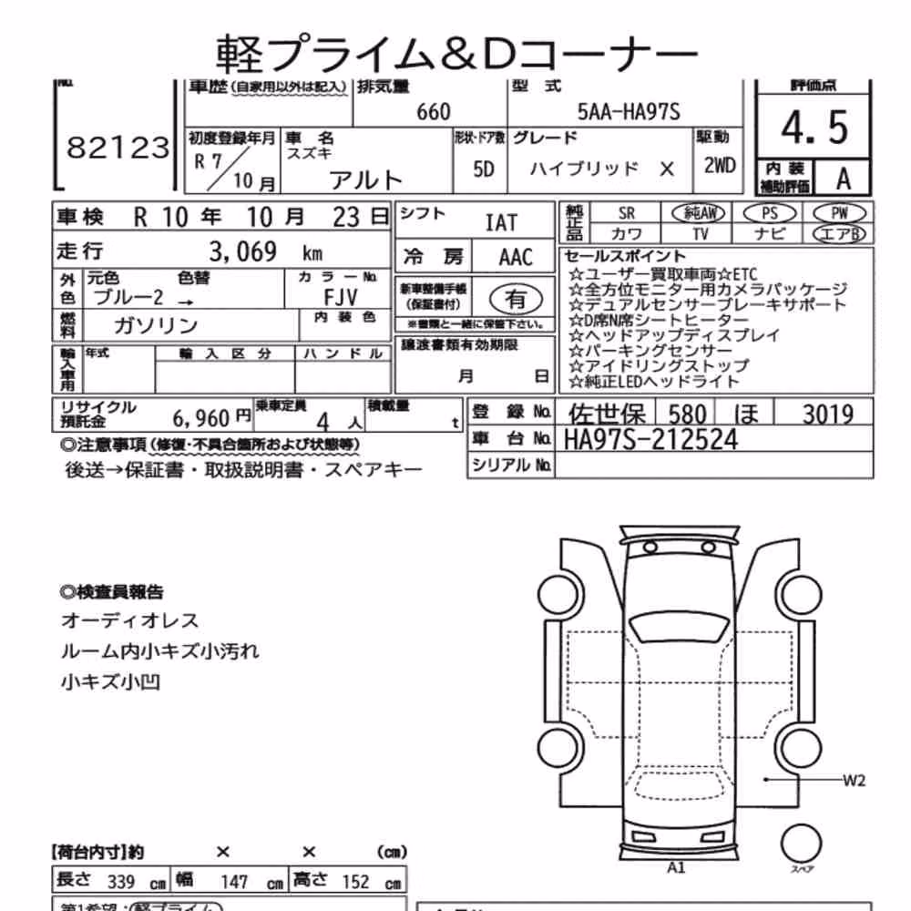 Notka aukcyjna: SUZUKI ALTO 5D HYBRID X