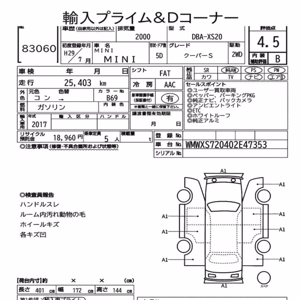 Notka aukcyjna: MINI MINI 5D COOPER S