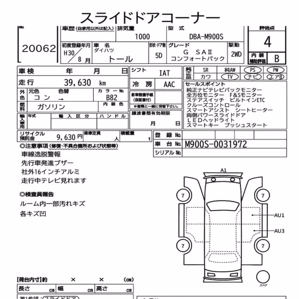 Notka aukcyjna: DAIHATSU THOR OTHERS