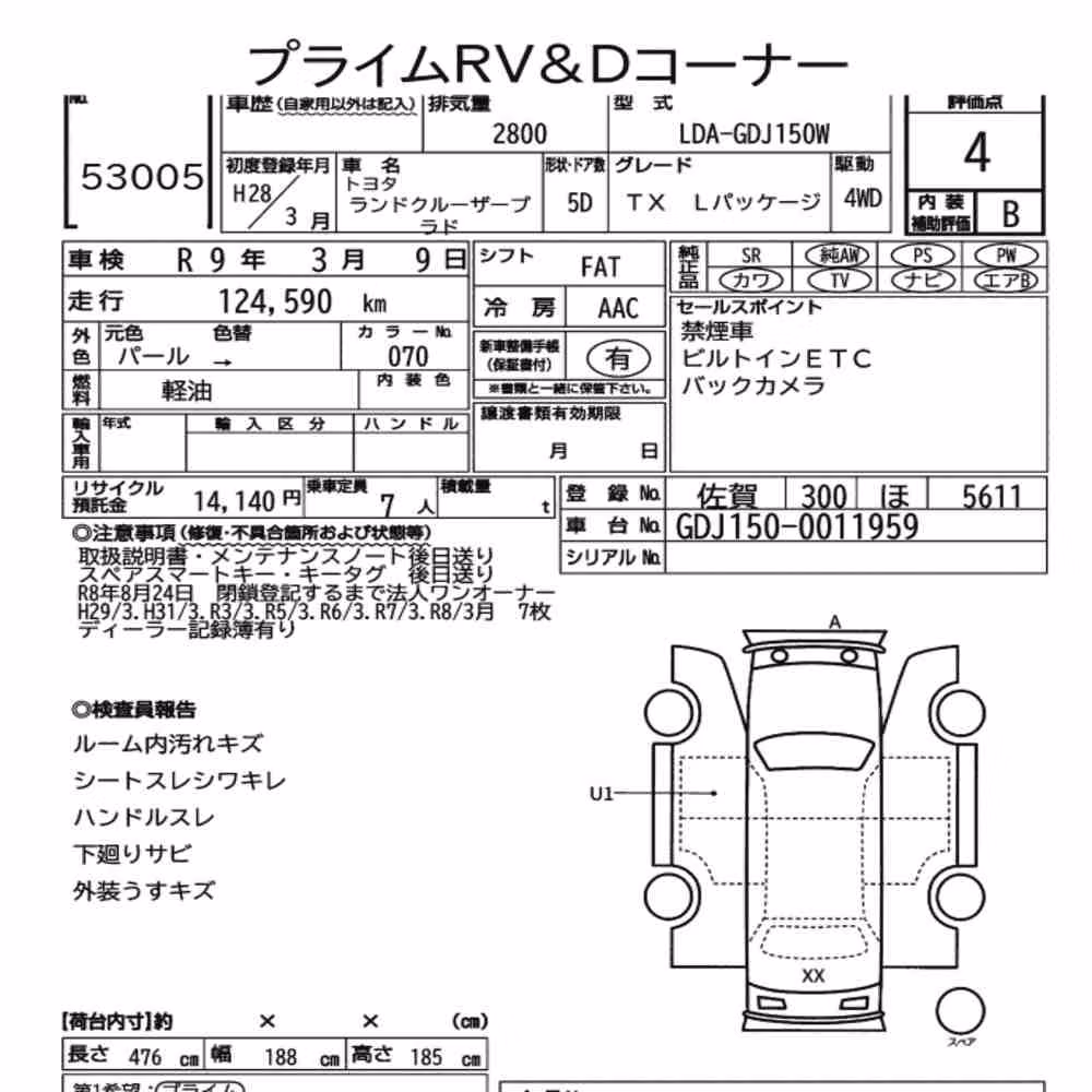 Notka aukcyjna: TOYOTA LAND CRUISER PRADO 5D 4WD TX L PACKAGE