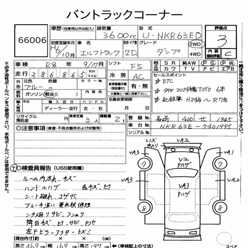 Notka aukcyjna: ISUZU ELF TRUCK 2D DUMP