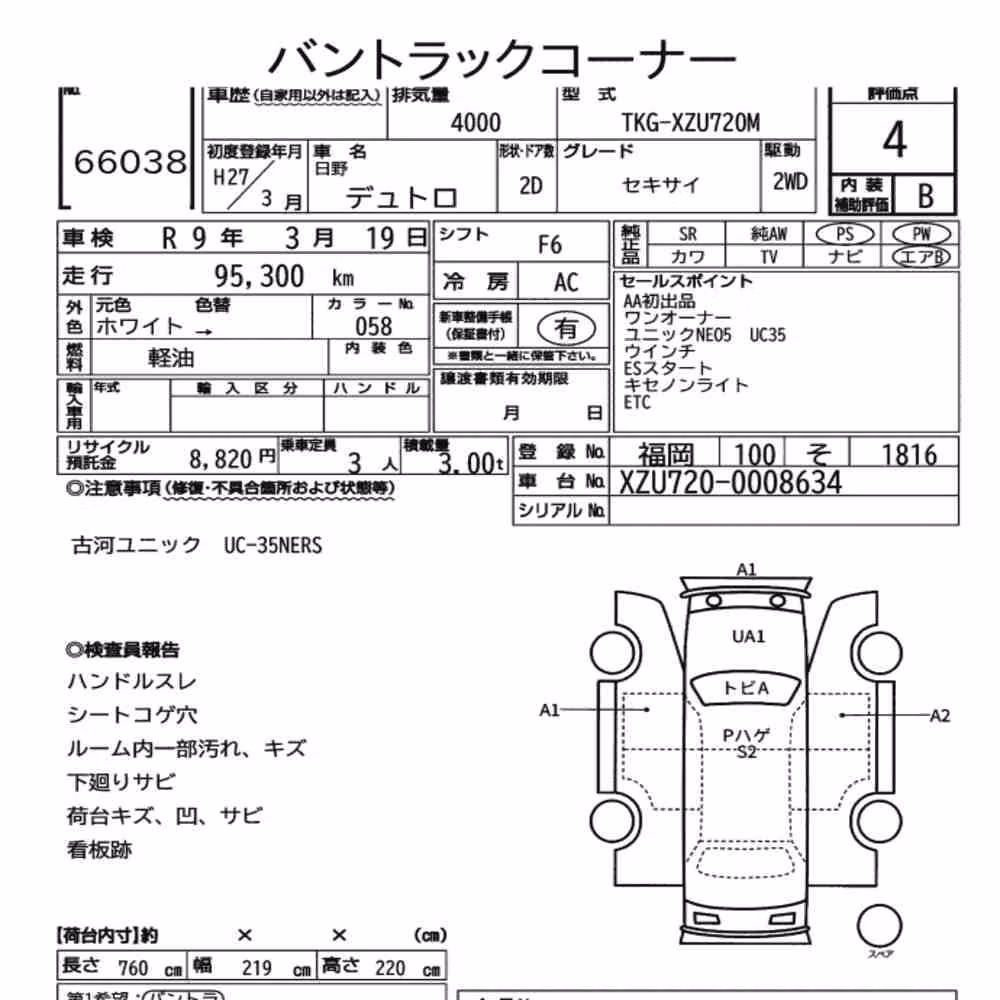 Notka aukcyjna: HINO DUTRO 2D LOADER