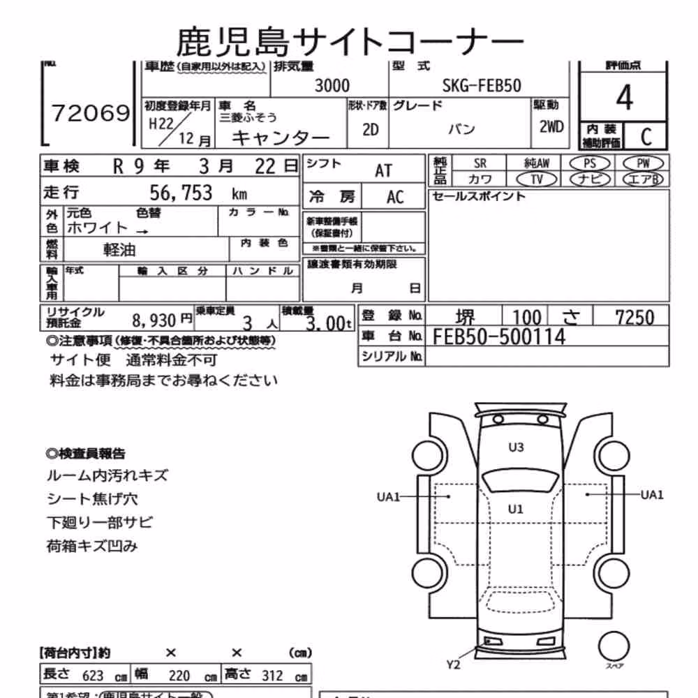 Notka aukcyjna: MITSUBISHI FUSO CANTER 2D OTHERS